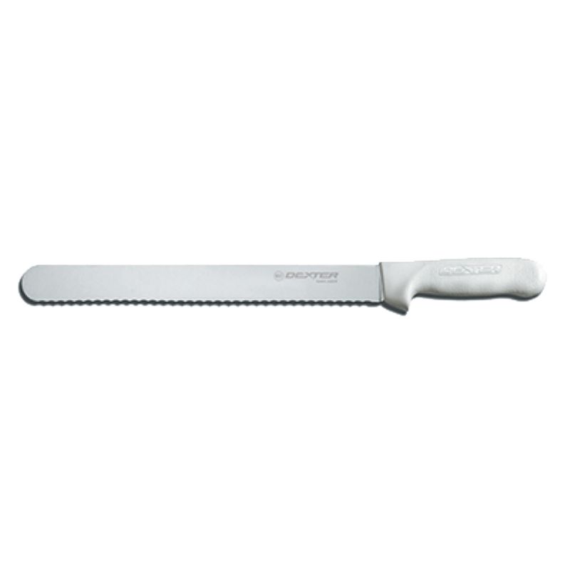 KNIFE SLICER ROAST BEEF WHITE HANDLE