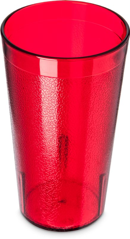 TUMBLER PLASTIC STACKABLE RUBY*12 OZ