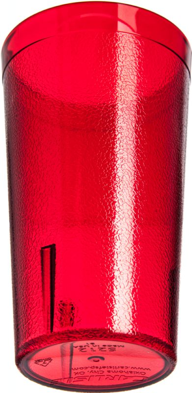 TUMBLER PLASTIC STACKABLE RUBY*12 OZ