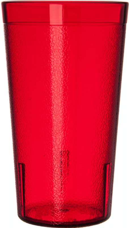 TUMBLER PLASTIC STACKABLE RUBY*12 OZ