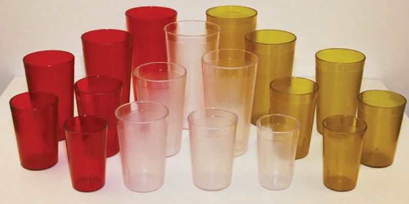 TUMBLER CLEAR PEBBLED 8 OZ