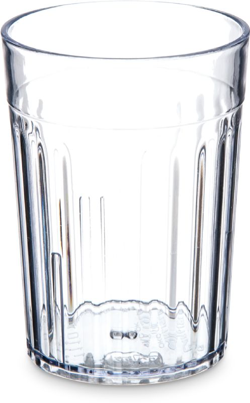 TUMBLER FLUTED CLEAR PLASTIC 10 OZ