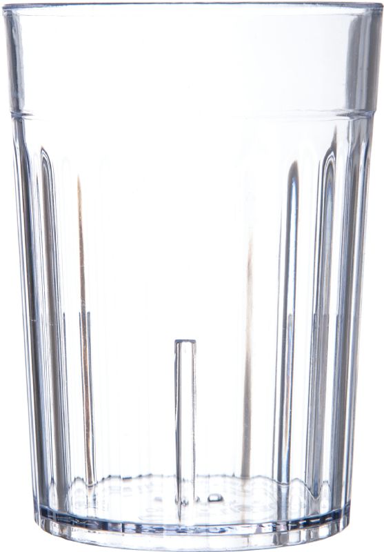 TUMBLER FLUTED CLEAR PLASTIC 10 OZ