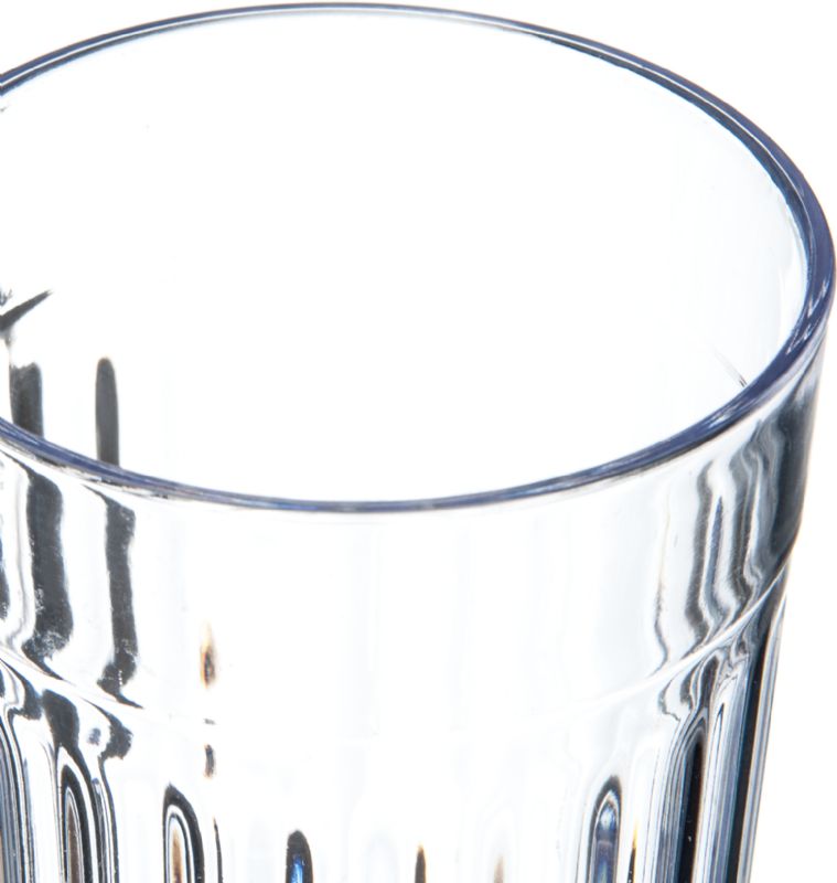 TUMBLER FLUTED CLEAR PLASTIC 10 OZ