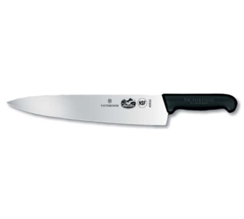 KNIFE CHEF S/S BLK FIBROX HNDL 12