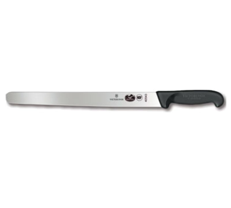 KNIFE SLICING S/S BLK FIBROX HDL 12