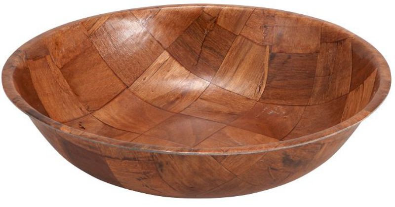 BOWL SALAD/PASTA KEYAKI WOOD 8 DIAM