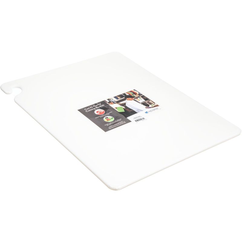 CUTTING BOARD WHITE W/HOOK 18X24X1/2
