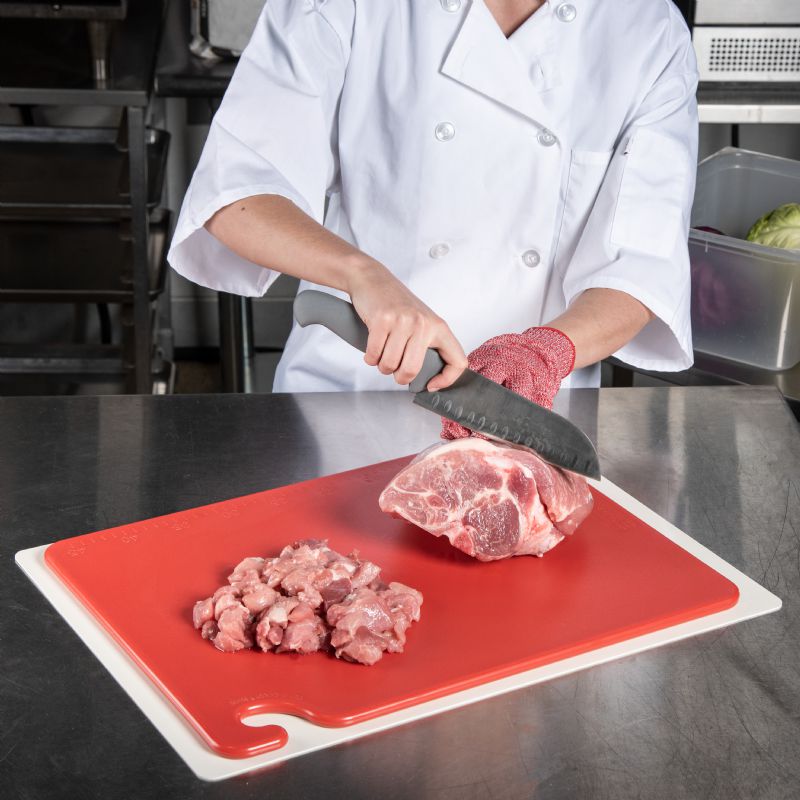 CUTTING BOARD RED (MEAT) 20X15X1/2