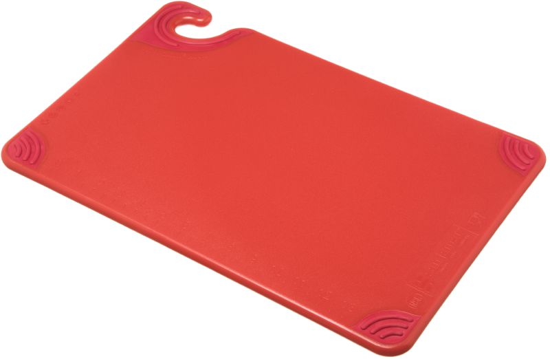 CUTTING BOARD SAFE-T-GRIP RED 12X18
