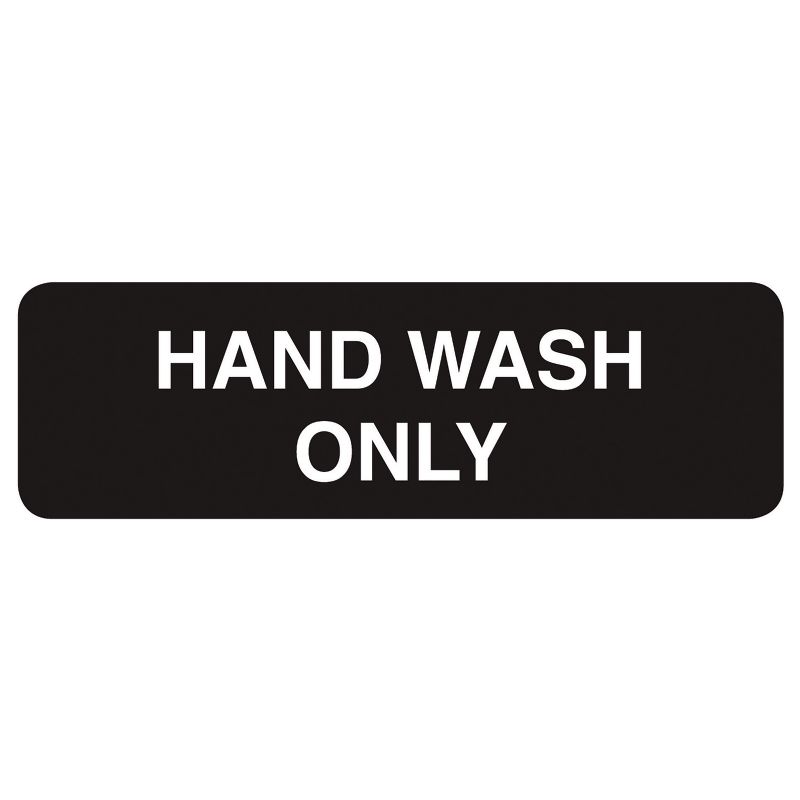 SIGN HAND WASH ONLY BLACK 3X9