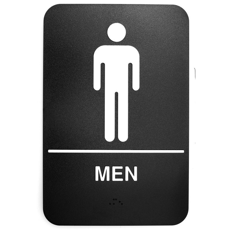 SIGN BRAILLE SYMBOL MEN 6X9