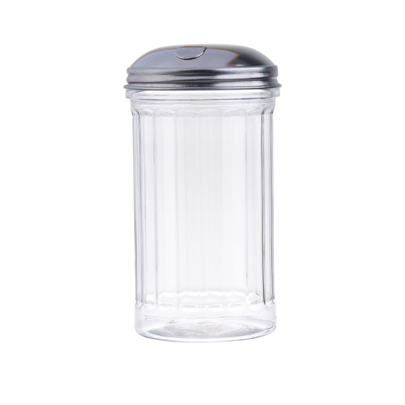 POURER SUGAR GLASS FLUTED 12 OZ