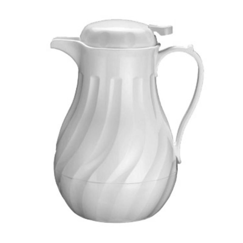 DECANTER COFFEE SWIRL WHITE 42 OZ
