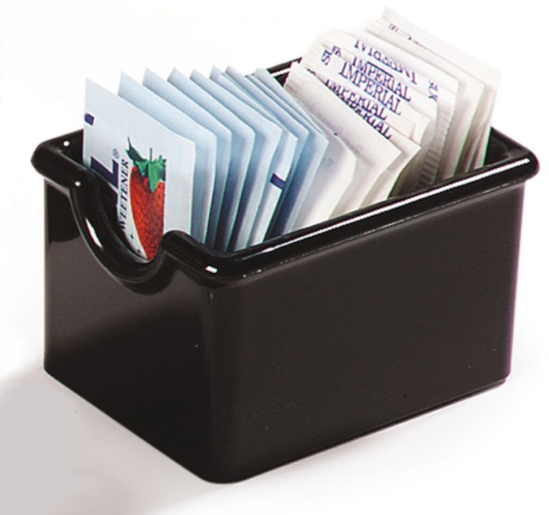 CADDY SUGAR PACKET PLASTIC BLACK