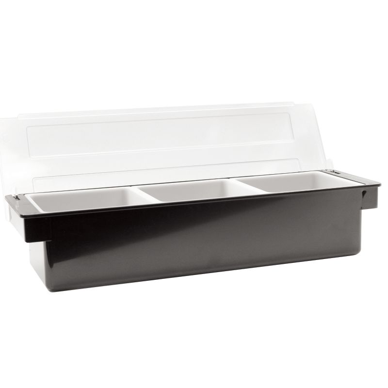 CADDY CONDIMENT BLACK 3-COMP 1 QT