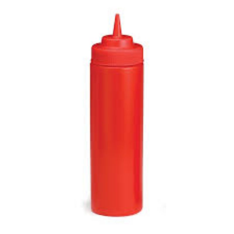 BOTTLE SQUEEZE WIDE MOUTH RED 16 OZ