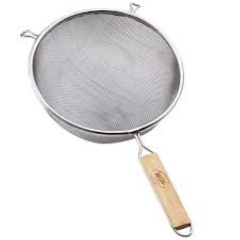 STRAINER SINGLE MESH WOOD HDL 8