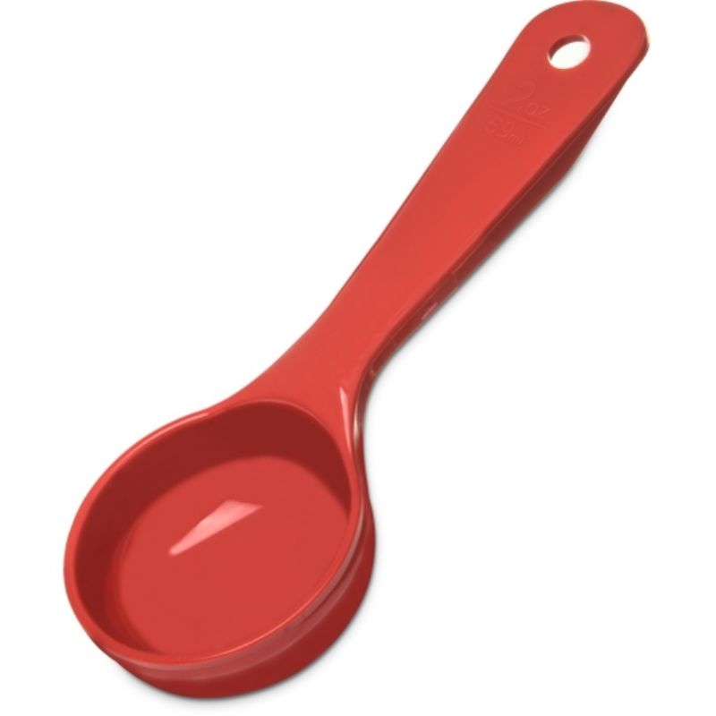 SPOON SOLID RED SHORT HDL 2 OZ