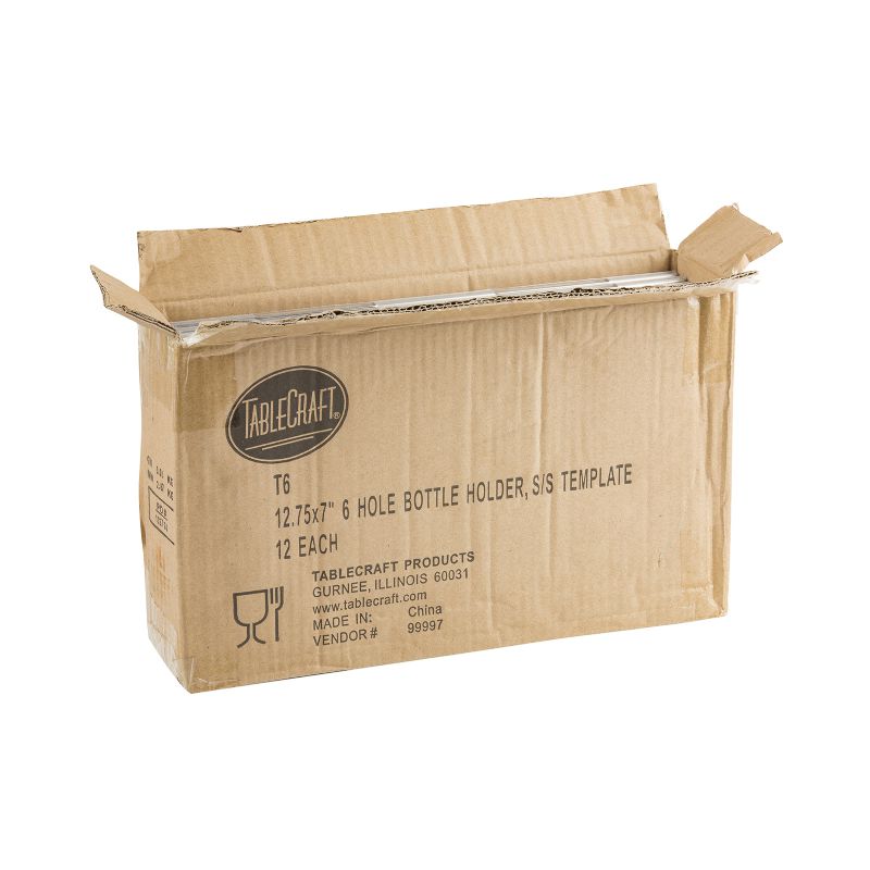 HOLDER SQUEEZE BOTTLE 6-HOLE S/S