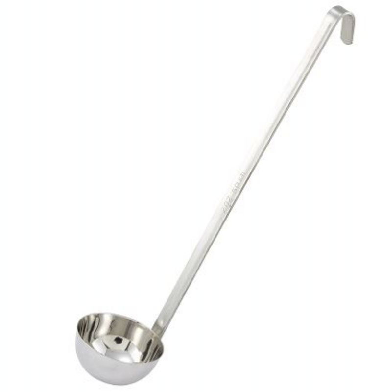 LADLE S/S 1 PC 4 OZ 13" HANDLE