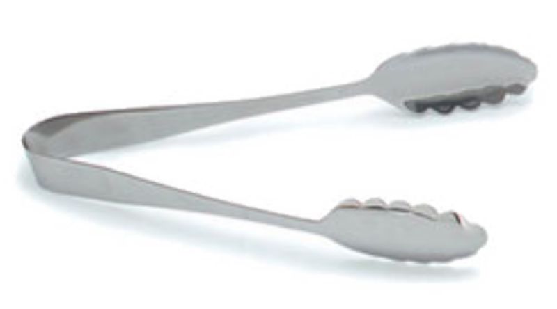TONG S/S SCALLOPED SERVING 10.5