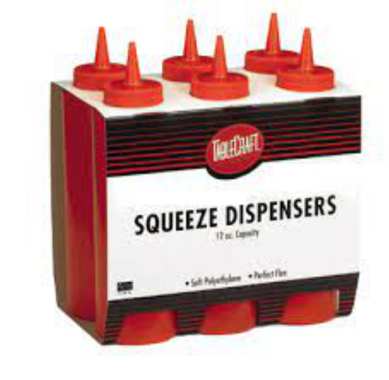 BOTTLE SQUEEZE RED 12 OZ