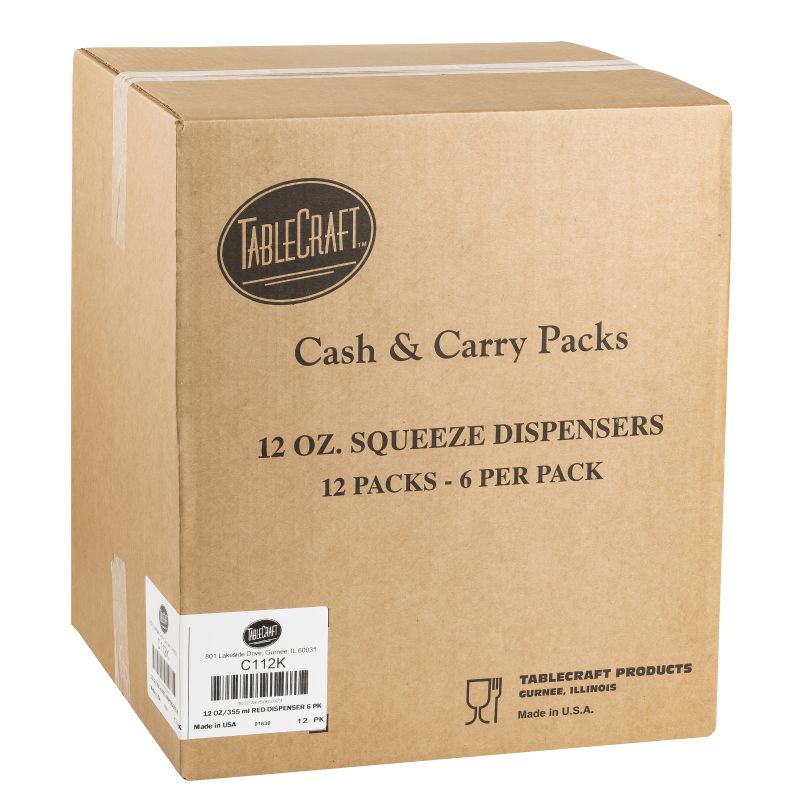 BOTTLE SQUEEZE RED 12 OZ