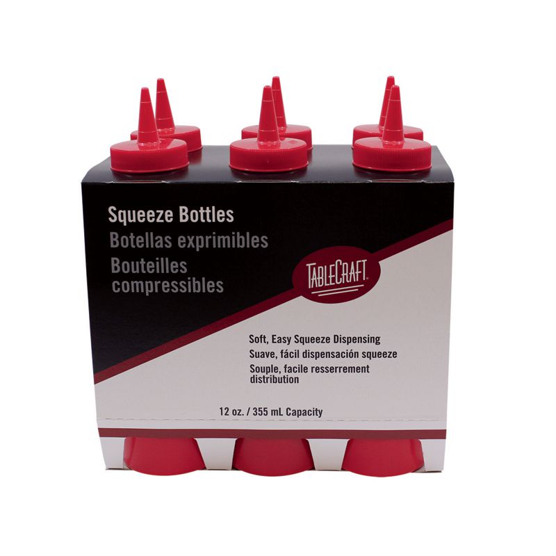BOTTLE SQUEEZE RED 12 OZ