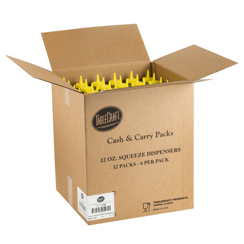 BOTTLE SQUEEZE YELLOW 12 OZ