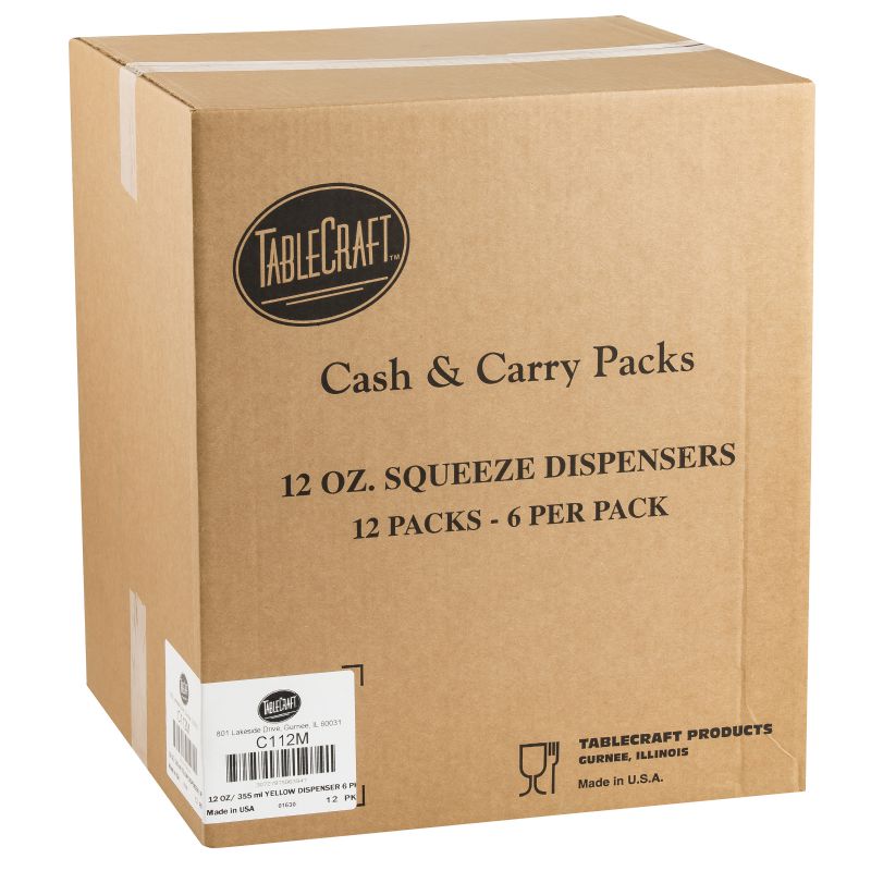 BOTTLE SQUEEZE YELLOW 12 OZ