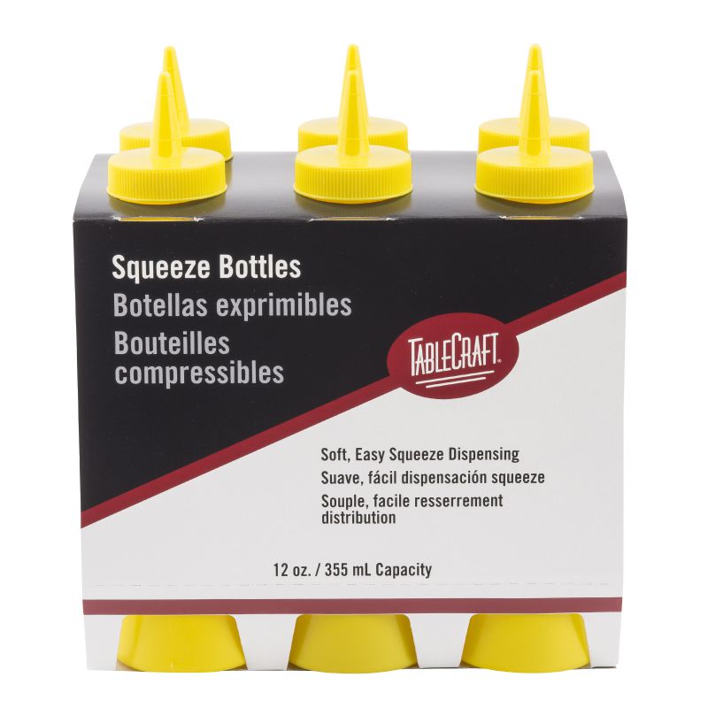 BOTTLE SQUEEZE YELLOW 12 OZ
