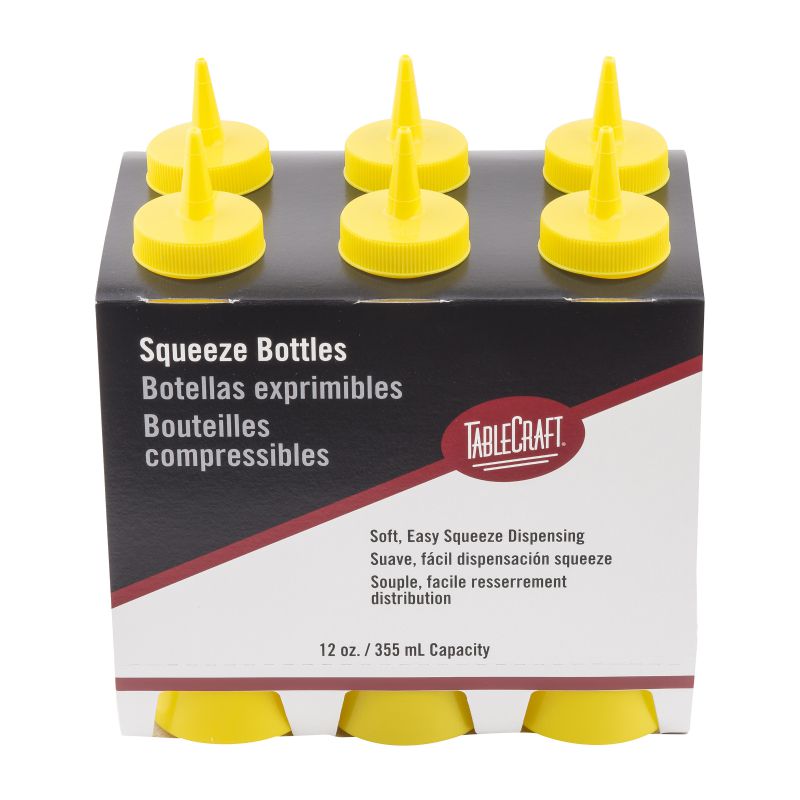 BOTTLE SQUEEZE YELLOW 12 OZ