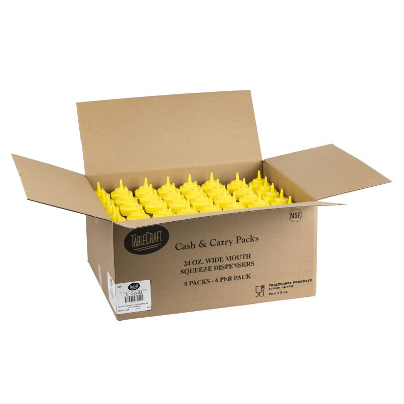 BOTTLE SQUEEZE YELLOW WIDEMOUTH 24 OZ