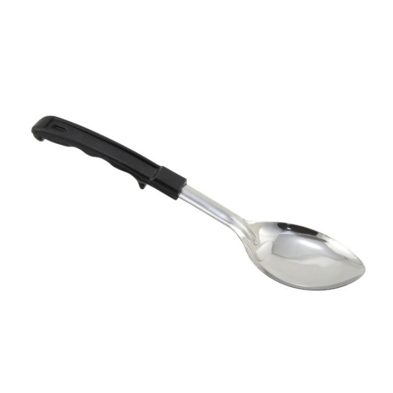 SPOON BASTING SOLID S/S 11" BLK HNDL