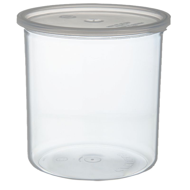 CROCK W/ LID CLEAR 2.7 QT