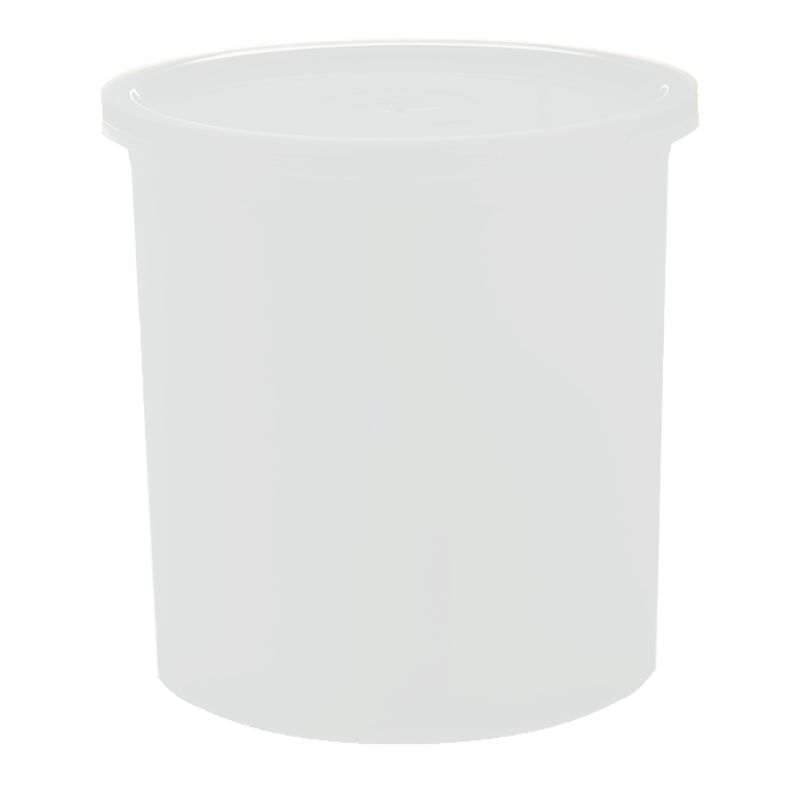 CROCK WHITE W/LID 1.2 QT
