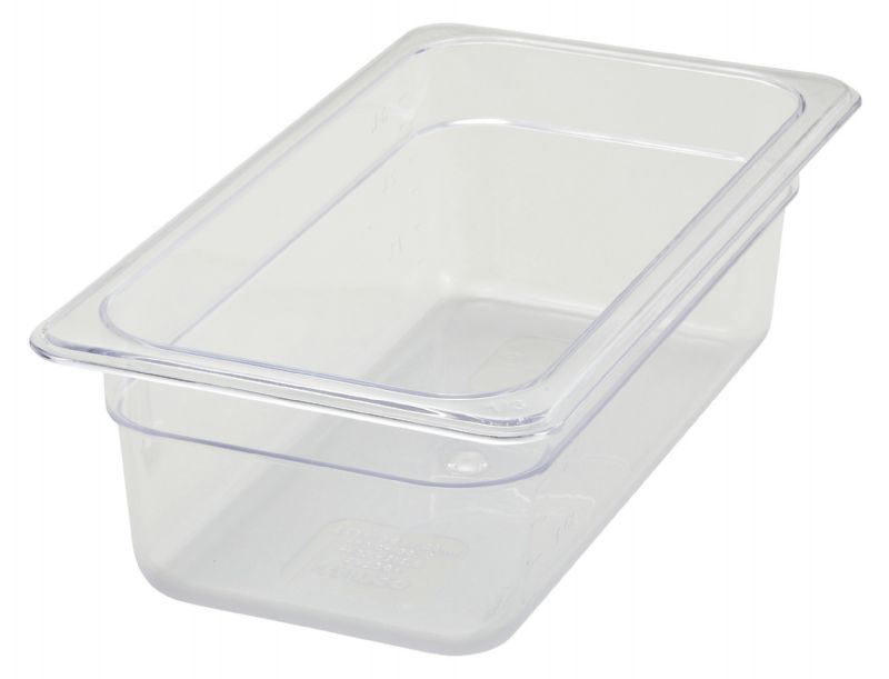 PAN FOOD PLASTIC CLEAR 1/3 SZ 3.5"DP