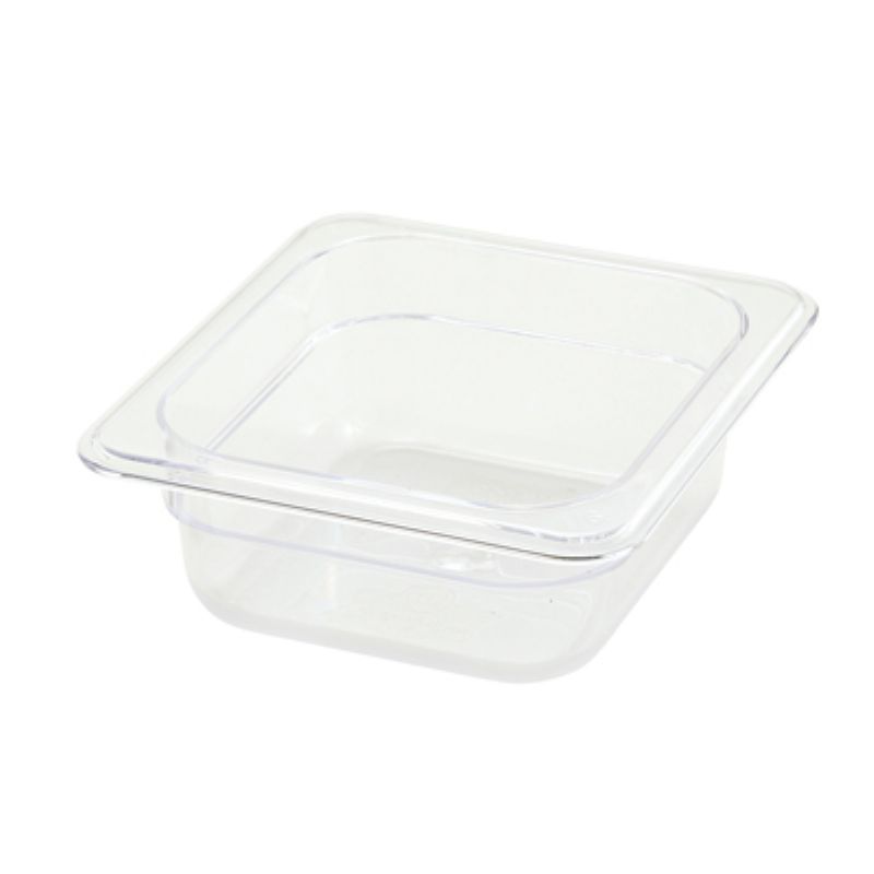 PAN FOOD CLEAR 1/6 SIZE 2-1/2" DEEP