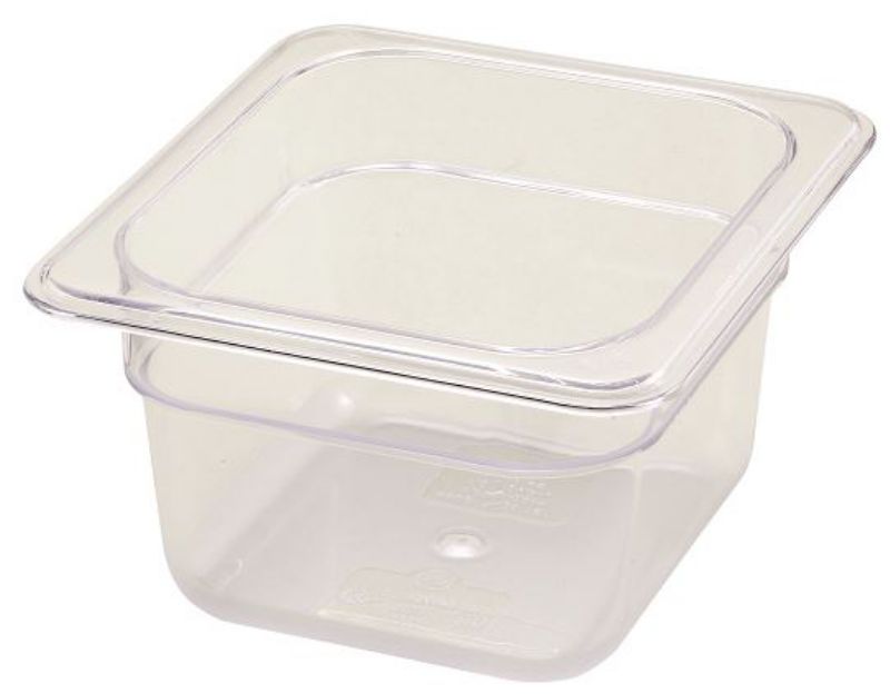 PAN FOOD CLEAR 1/6 SZ 3-1/2" DEEP