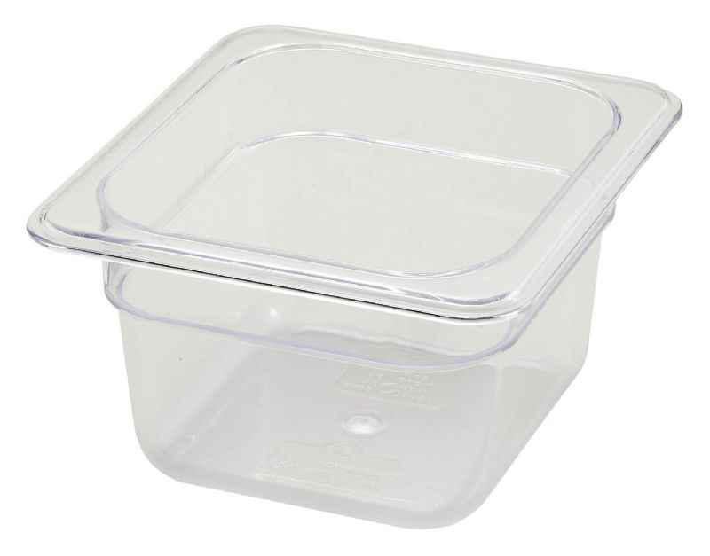 PAN FOOD CLEAR 1/6 SZ 3-1/2" DEEP