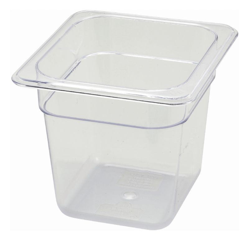 PAN FOOD CLEAR 1/6 SZ 5-1/2" DEEP